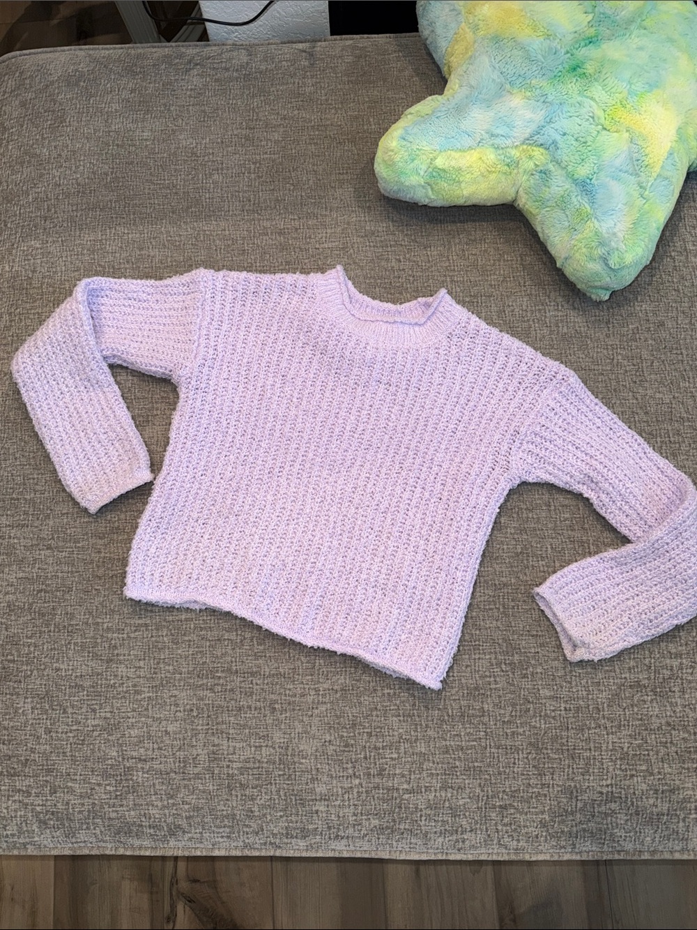 Cat & Jack Lilac Waffle Sweater